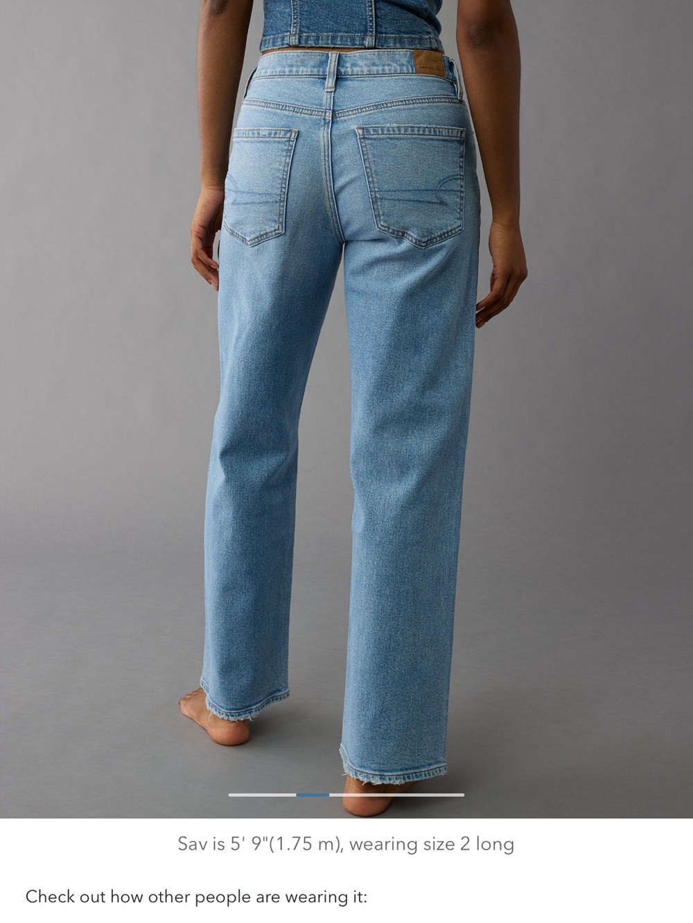 American Eagle Strigid High Waisted Stovepipe Jeans - Picture 2 of 4